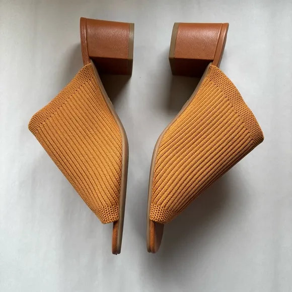 Everlane Womens The Glove Mule In Reknit Brown Slip On Peep Toe