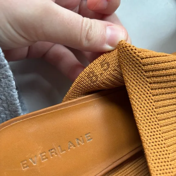 Everlane Womens The Glove Mule In Reknit Brown Slip On Peep Toe