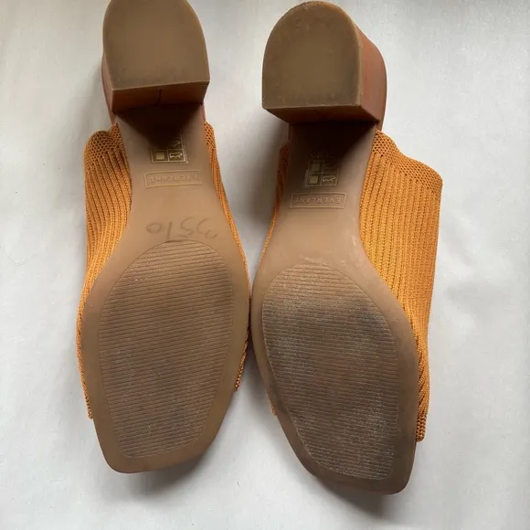 Everlane Womens The Glove Mule In Reknit Brown Slip On Peep Toe