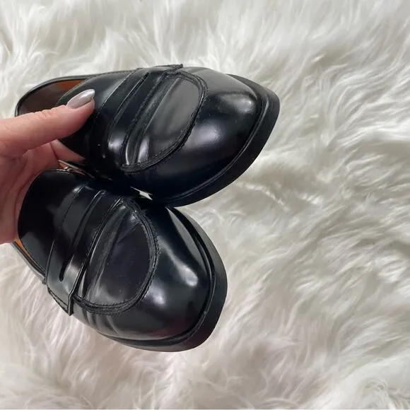 Everlane Womens The Modern Penny Loafer Black Leather Oxfords Structured Pointed