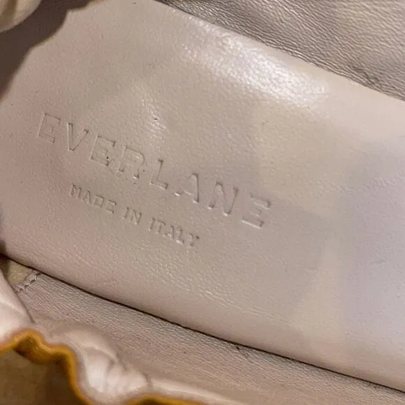 Everlane Womens Leather Slip On Day Heels Mustard Size 9