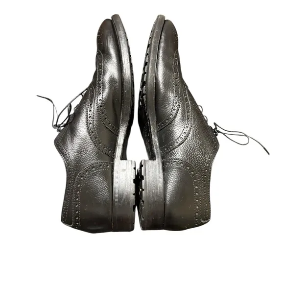 FACONNABLE PEBBLE GRAIN LEATHER  OXFORDS 9 B/D