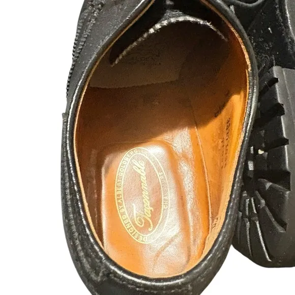 FACONNABLE PEBBLE GRAIN LEATHER  OXFORDS 9 B/D