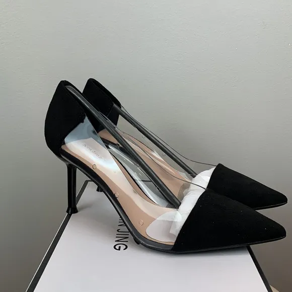 Faux Suede Pointed Toe Heels NWB