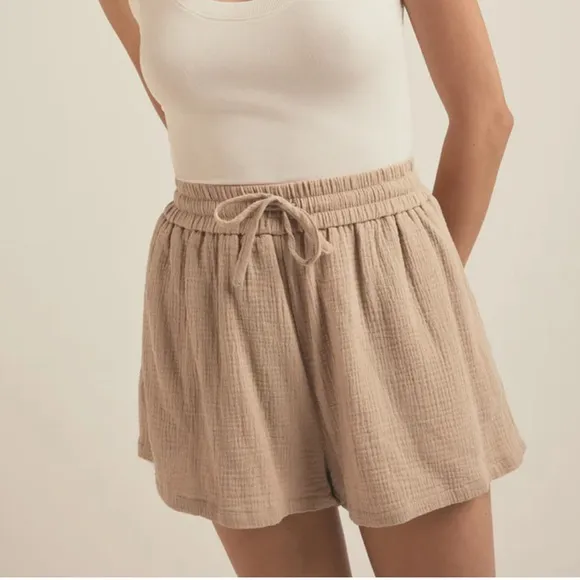 Favorite daughter slip it on short cotton gauze NWT