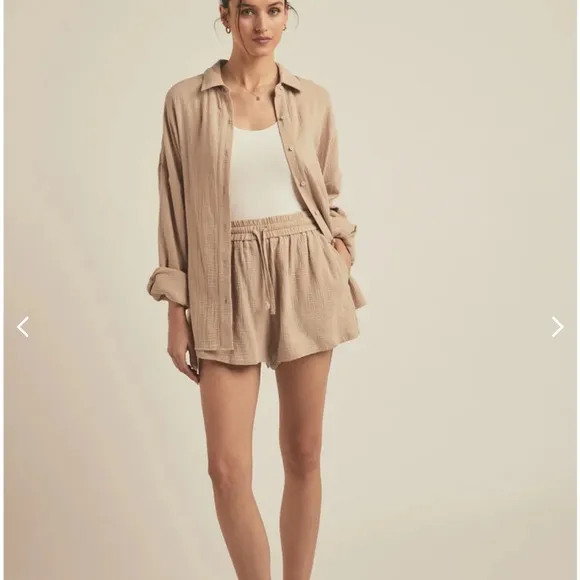 Favorite daughter slip it on short cotton gauze NWT