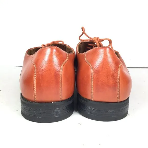 Ferro Aldo Leather Oxfords Brown/Orange Size 9