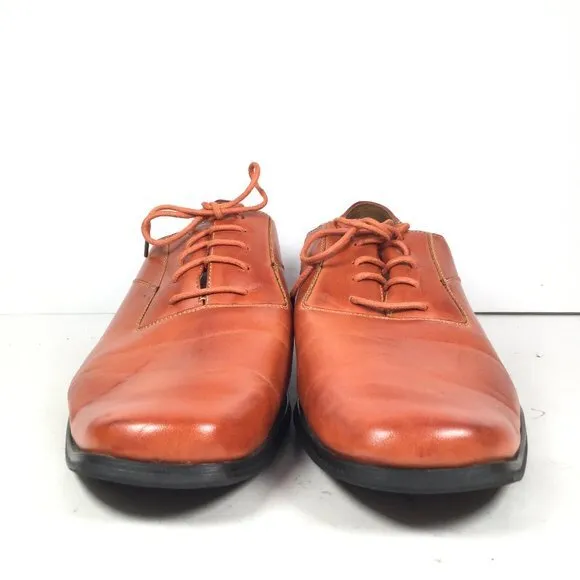 Ferro Aldo Leather Oxfords Brown/Orange Size 9