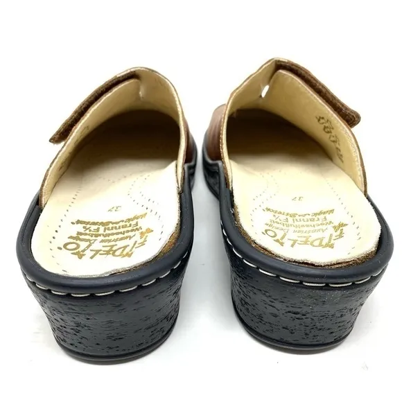 Fidelio Hallux Franni Bunion Relief Clogs Brown Leather