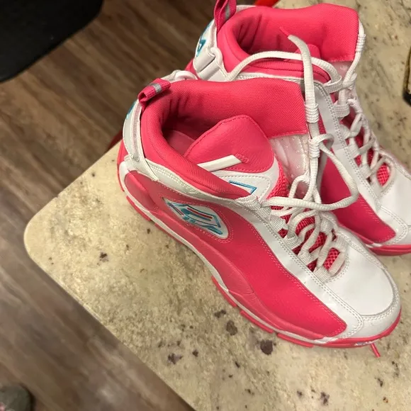 Fila High-Top Pink and White Sneakers