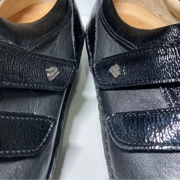 Finn Comfort Aachen Women's EU 38 (US 7-7.5) Loafer Black Leather Patent Germany