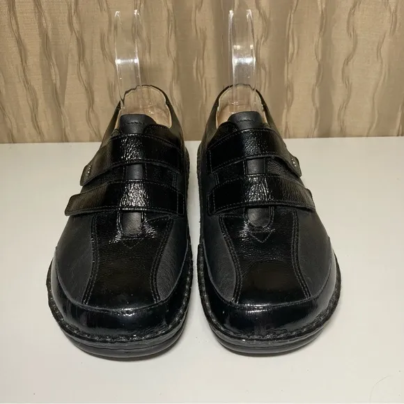 Finn Comfort Aachen Women's EU 38 (US 7-7.5) Loafer Black Leather Patent Germany