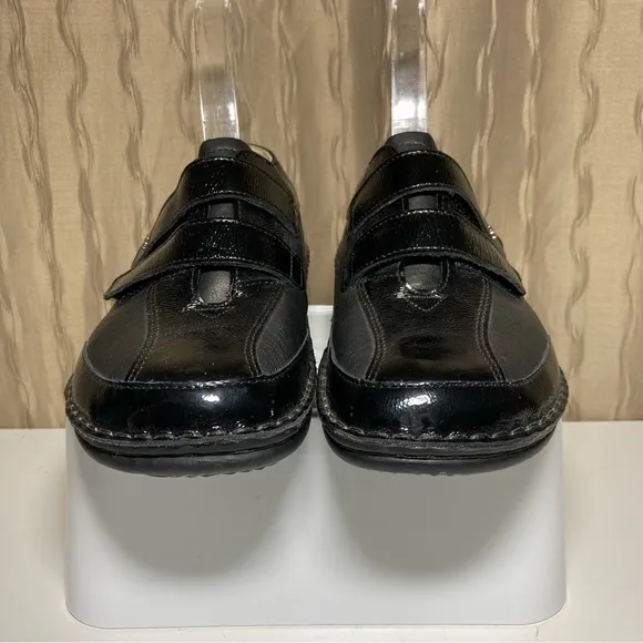 Finn Comfort Aachen Women's EU 38 (US 7-7.5) Loafer Black Leather Patent Germany