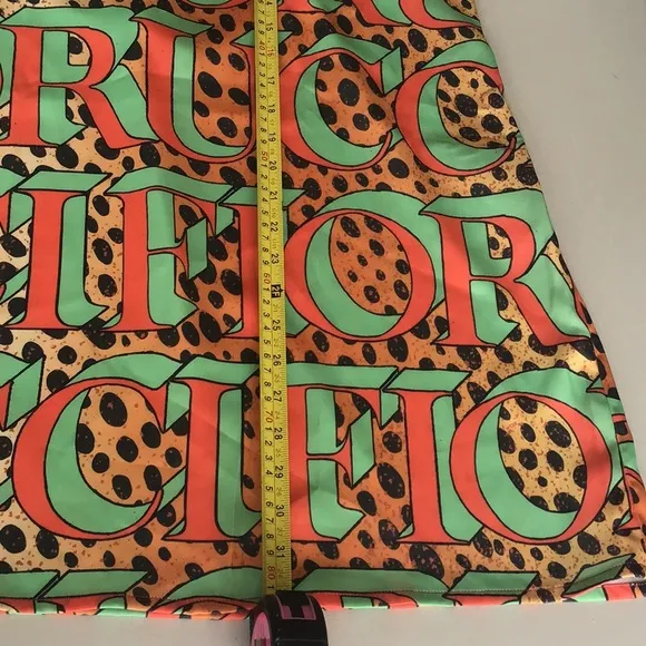 Fiorucci leopard print logo slip mini dress