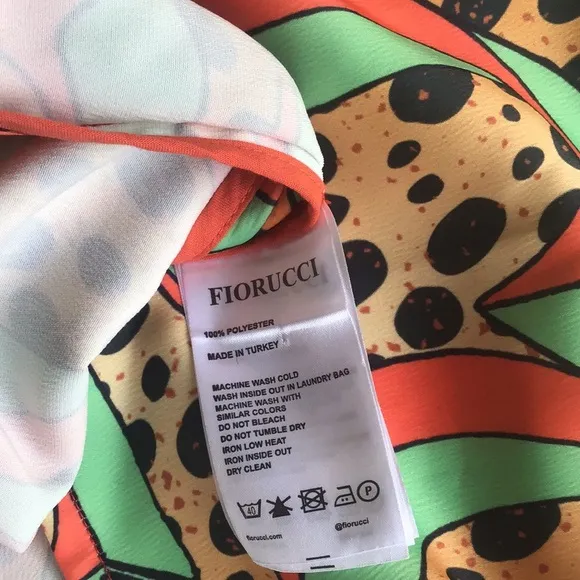 Fiorucci leopard print logo slip mini dress