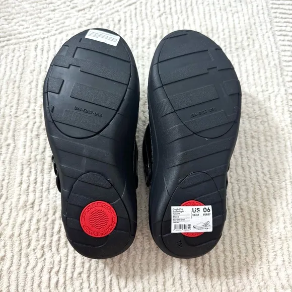 Fitflop Gogh Pro Superlight Patent Leather Clogs Size 37 US 6