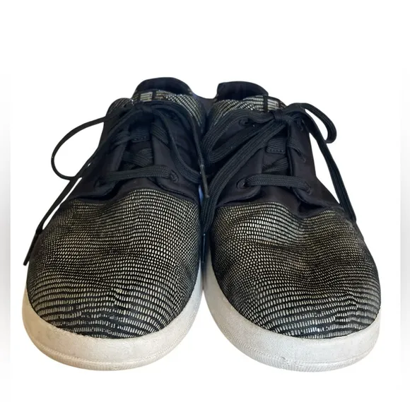 FitFlop Sporty-Pop X Lizard Print Sneakers, Black, Women’s Size9, Casual Fun