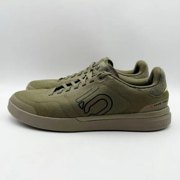 Five Ten Mens Sleuth DLX Canvas Sneakers US 8 Fr 41 1/3 Green Leather NIB
