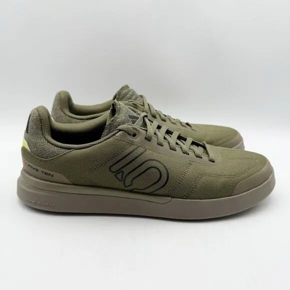 Five Ten Mens Sleuth DLX Canvas Sneakers US 8 Fr 41 1/3 Green Leather NIB