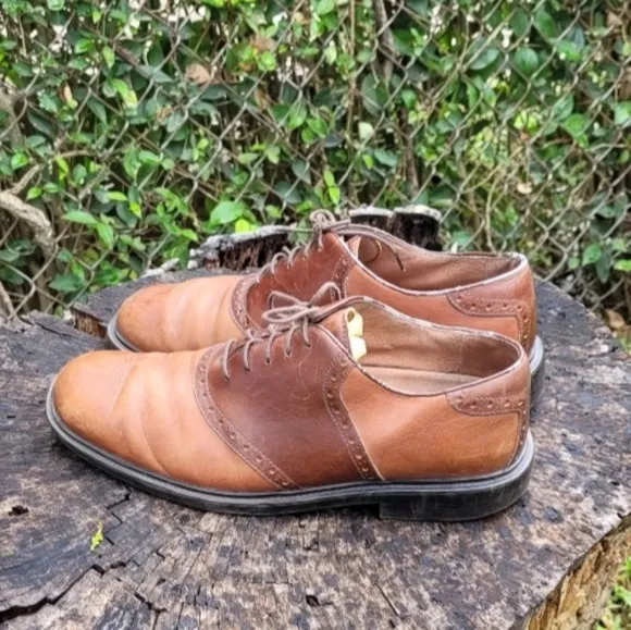 Florsheim Brown Leather Oxford Dress Shoe Comfortech DM2 Cognac Men's Size 10