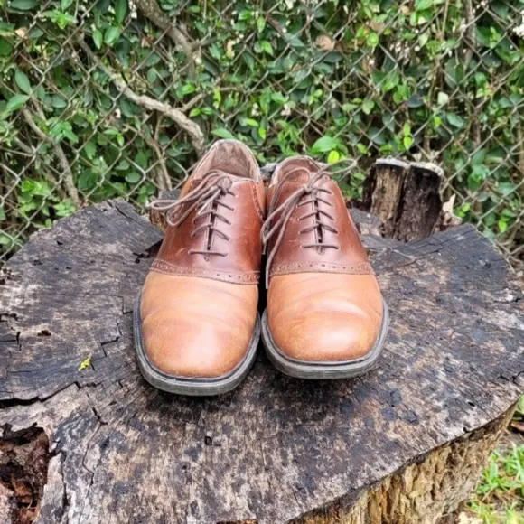 Florsheim Brown Leather Oxford Dress Shoe Comfortech DM2 Cognac Men's Size 10