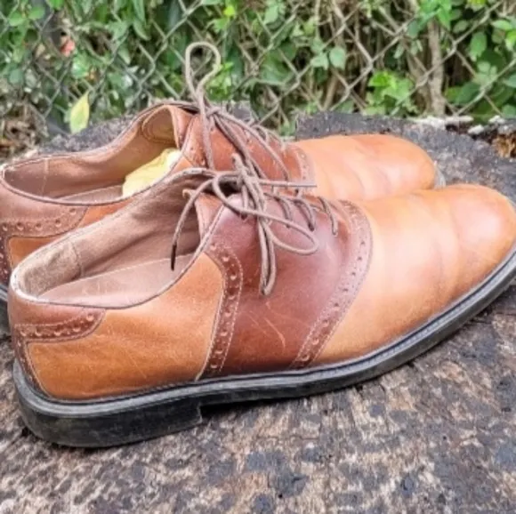 Florsheim Brown Leather Oxford Dress Shoe Comfortech DM2 Cognac Men's Size 10