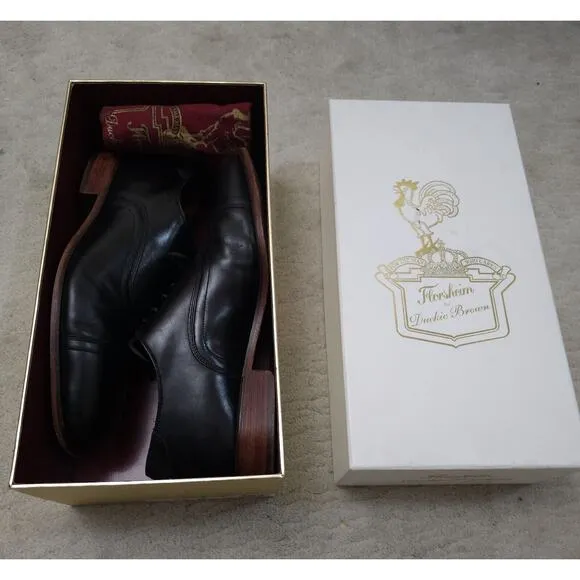Florsheim Duckie Brown Leather Oxford Black Shoe's Size 8D