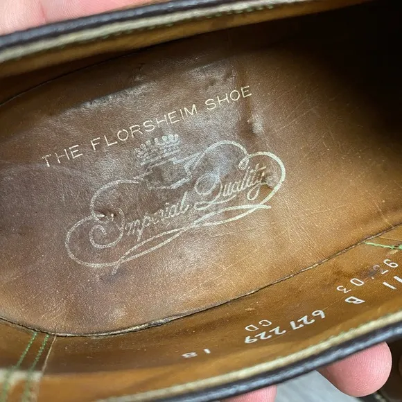 Florsheim Imperial Brown Blucher Oxfords 11 B