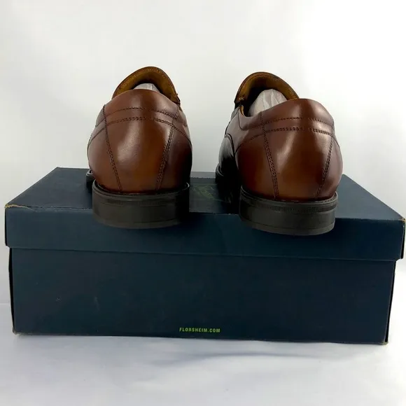 Florsheim Men’s Medfield Bike Toe Slip On Loafer Cognac Color