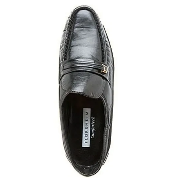 Florsheim Riva Black comfortech loafer dress shoes 9