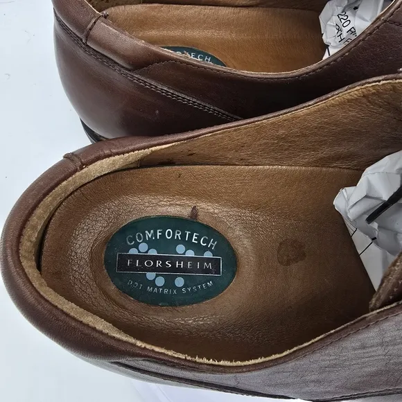 Florsheim Shoe Men's 13 Wide Comfortech  Brown Leather Oxfords