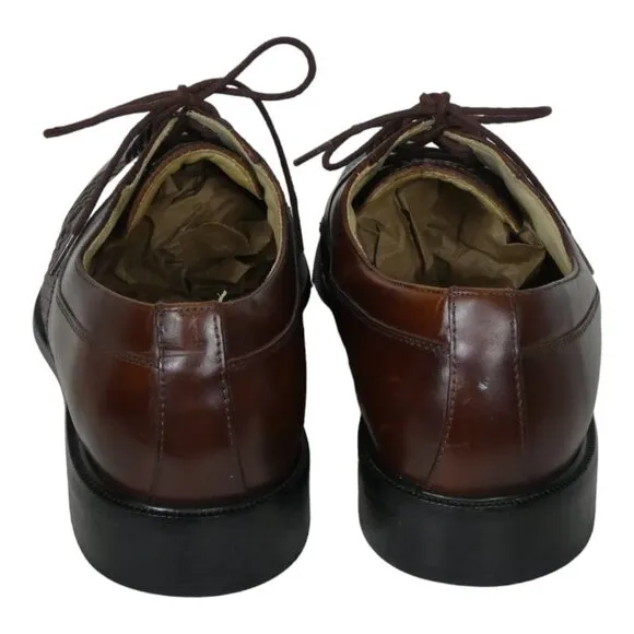 Florsheim Woven Brown Leather Oxfords Salinger Mens Size US 10D #966