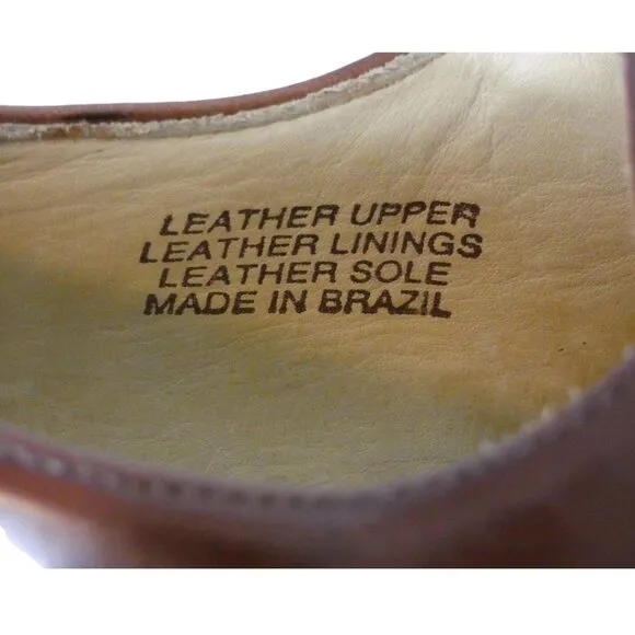 Florsheim Woven Brown Leather Oxfords Salinger Mens Size US 10D #966