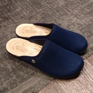 Fly Foot Anatomic Lightweight Navy Blue Mesh Clogs Shoes size  7.5