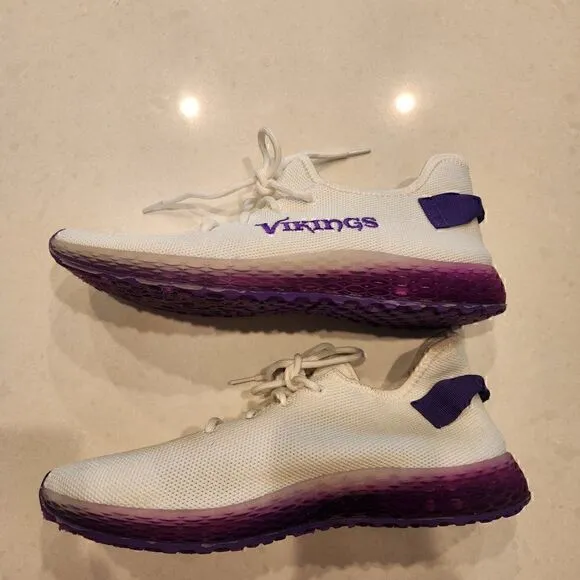 FOCO Gradient sole Minnesota Vikings shoes. Size 10