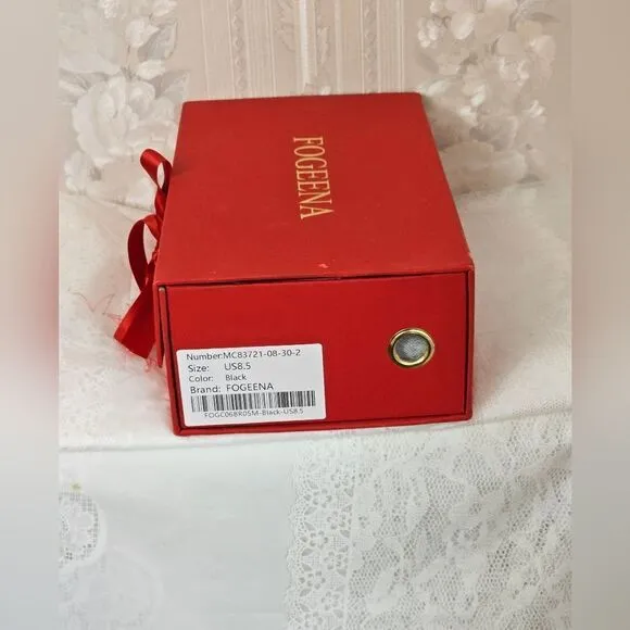 Fogeena Leather Block Heel NIB