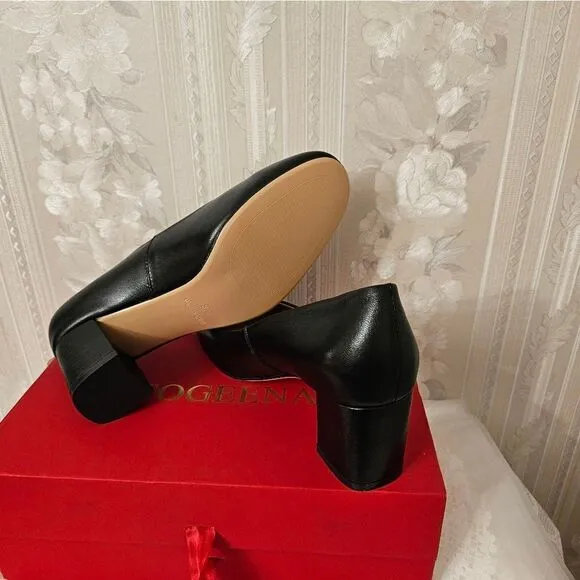 Fogeena Leather Block Heel NIB