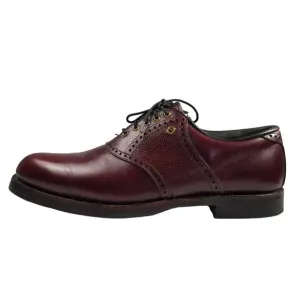 Footjoy Vintage USA Handmade Oxfords Burgundy  Brown Shoes &amp; Shoe Trees 9 1/2 C