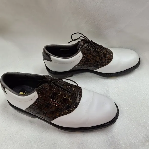 FootJoy White and Brown Classic Saddle Oxfords Timeless Style