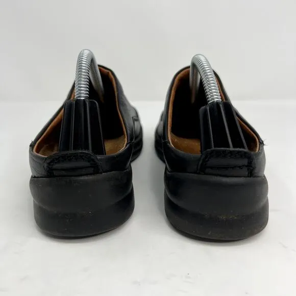 Footprints by Birkenstock Women's Black Leather Slip On Clogs