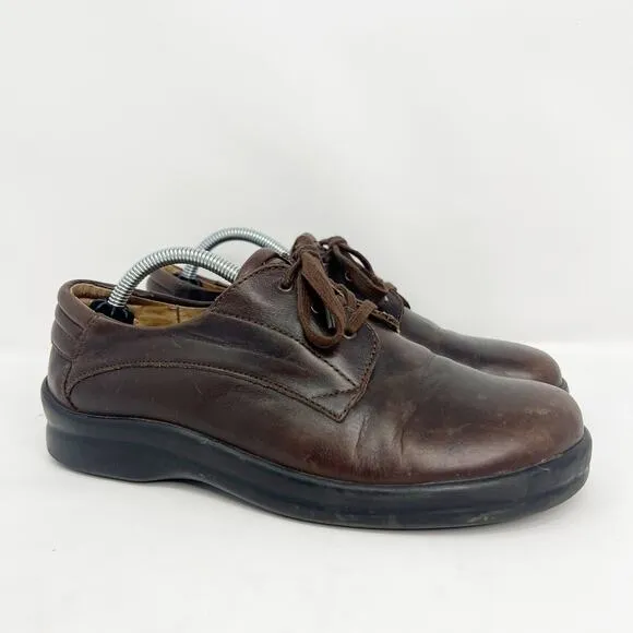 Footprints by Birkenstock Women's Brown Leather Lace Up Oxfords