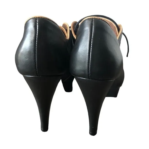 Fortress of Inca Open Toe Heels Black Size 9.5-10
