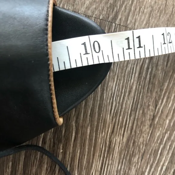 Fortress of Inca Open Toe Heels Black Size 9.5-10