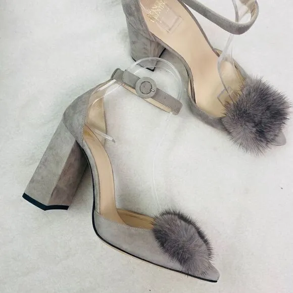 Frances Valentine Suede D'Orsay Pumps Sz 6