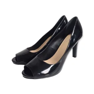 🆕Franco Sarto Black Open Toe Patent Leather High Heels