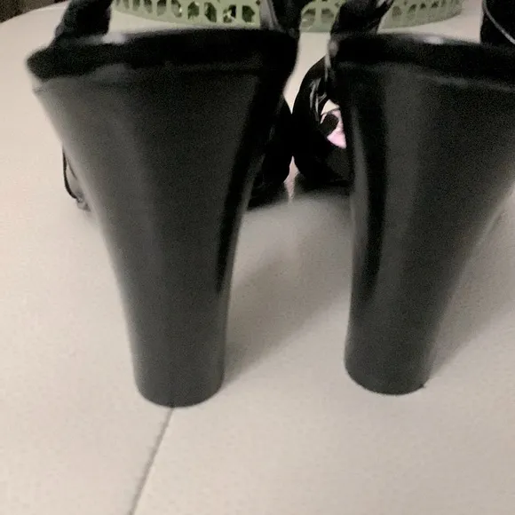 Franco Sarto Haste Block Heels/Slingback Sandals -Black -Size 7 1/2
