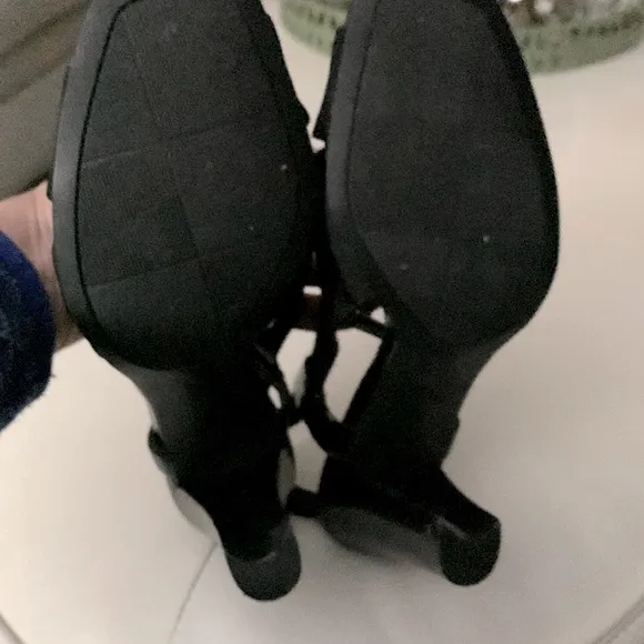 Franco Sarto Haste Block Heels/Slingback Sandals -Black -Size 7 1/2