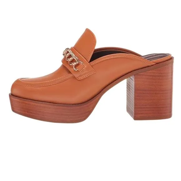 Franco Sarto Women's L-katraclog Mules Caramel Light Brown Size 8.5