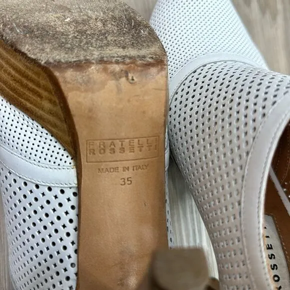 Fratelli Rossetti open toe leather platform heels size 35 5