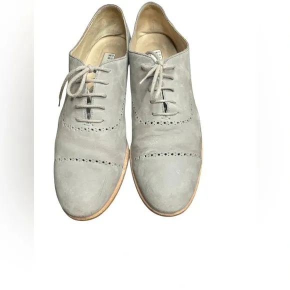 Fratelli Rossetti women’s gray suede Leather Oxfords sz 39 preloved